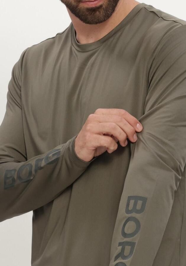 BJORN BORG Heren Polo's & T-shirts Borg Long Sleeve T-shirt Khaki - Foto 4