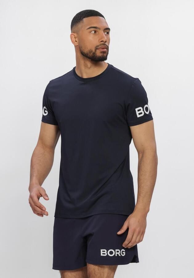 BJORN BORG Heren Polo's & T-shirts Borg T-shirt Donkerblauw