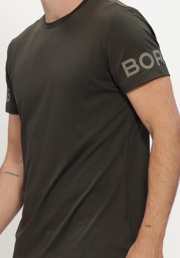 BJORN BORG Heren Polo's & T-shirts Borg T-shirt Khaki - Foto 4