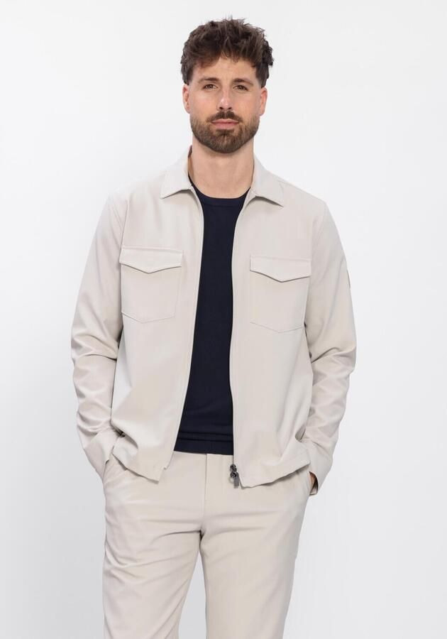 BLUE INDUSTRY Heren Overshirts Shirtjacket Beige