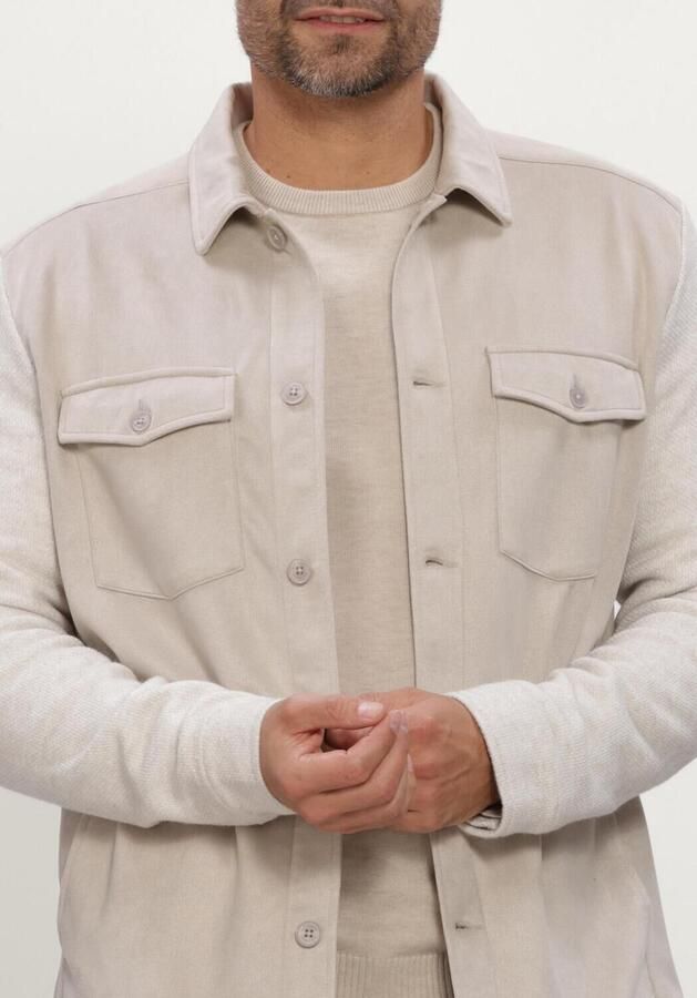 BLUE INDUSTRY Heren Overshirts Shirtjacket Beige - Foto 3