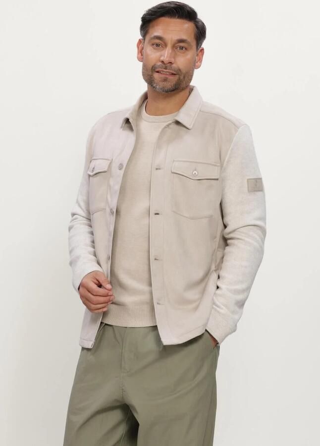 BLUE INDUSTRY Heren Overshirts Shirtjacket Beige