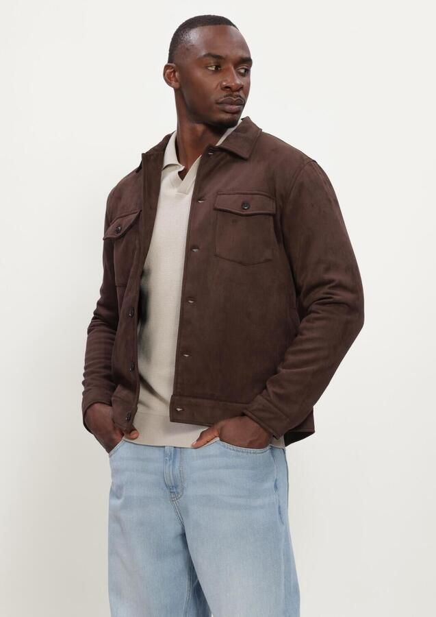BLUE INDUSTRY Heren Overshirts Shirtjacket Bruin