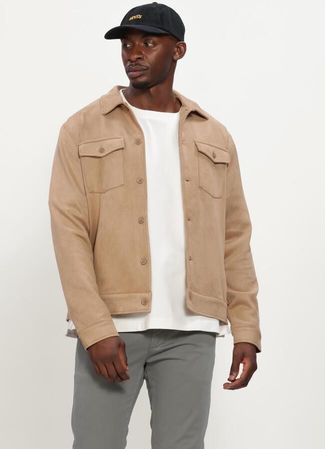 BLUE INDUSTRY Heren Overshirts Shirtjacket Camel