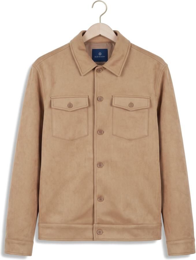 BLUE INDUSTRY Heren Overshirts Shirtjacket Camel - Foto 2