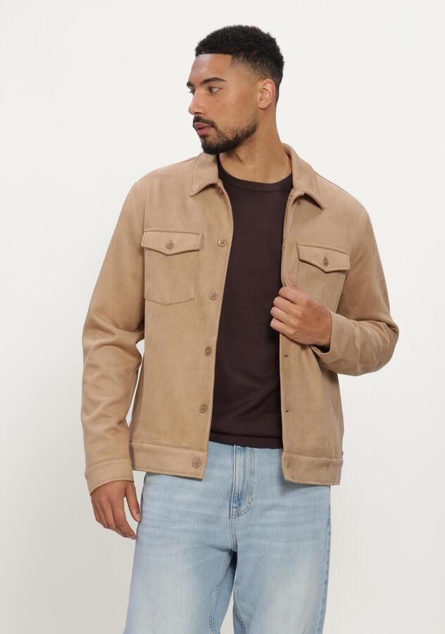 BLUE INDUSTRY Heren Overshirts Shirtjacket Camel