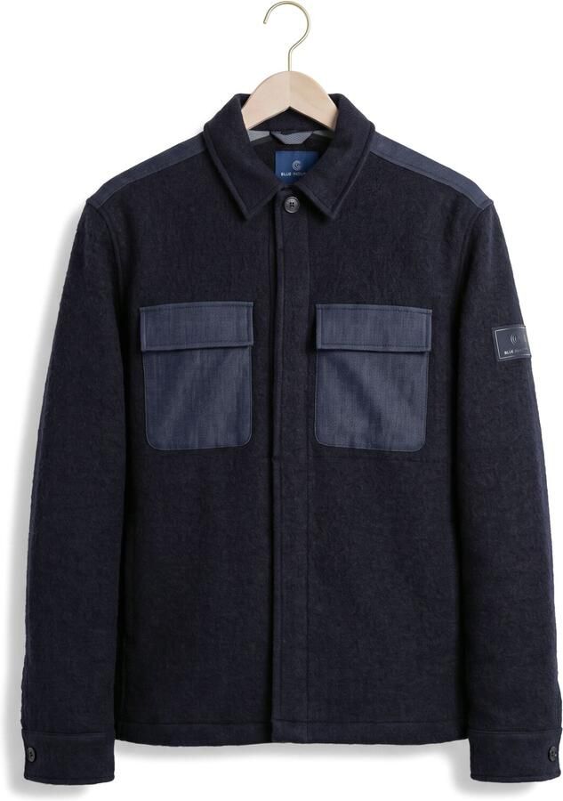 BLUE INDUSTRY Heren Overshirts Shirtjacket Donkerblauw - Foto 2