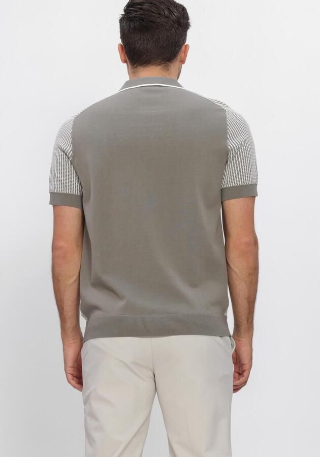 BLUE INDUSTRY Heren Polo's & T-shirts Knitted Polo Short Sleeve Khaki - Foto 2