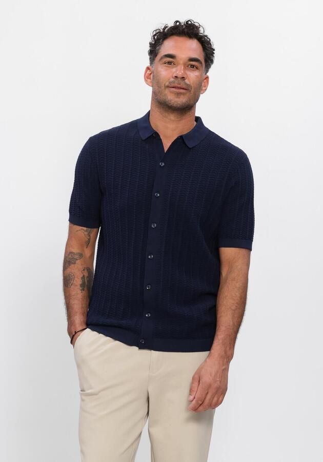 BLUE INDUSTRY Heren Polo's & T-shirts Polo Donkerblauw