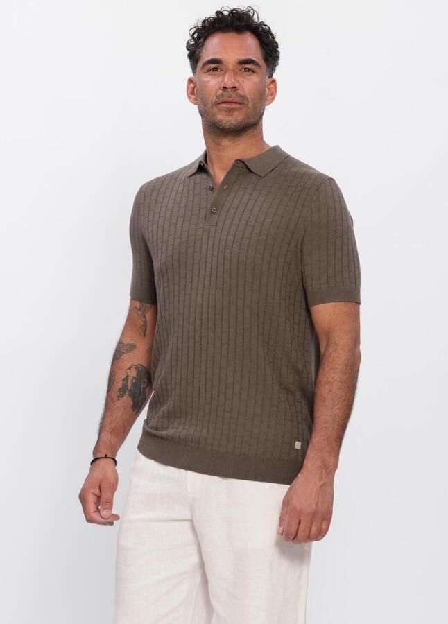 BLUE INDUSTRY Heren Polo's & T-shirts Polo Olijf