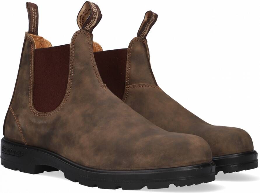 Blundstone Rustiek Bruin Leren Bootie met Elastische Zijkant Brown