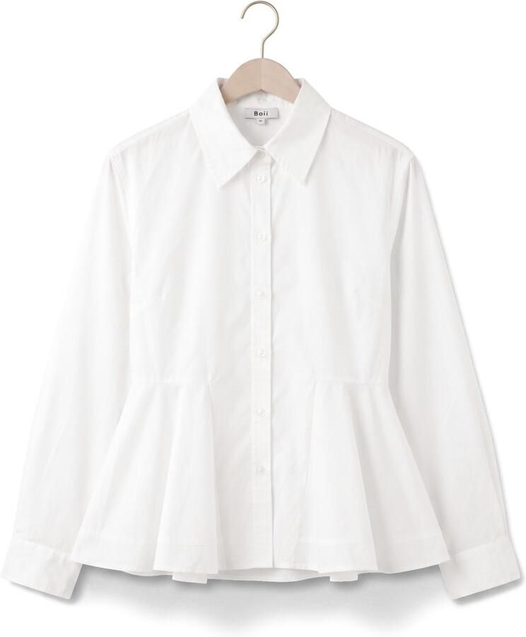 BOII STUDIOS Dames Blouses Stib Shirt Wit - Foto 2