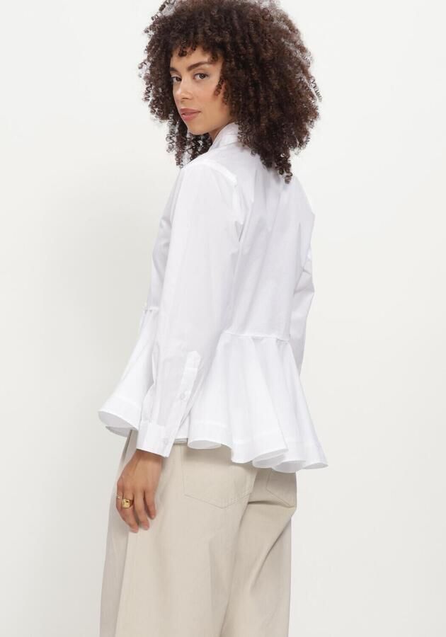 BOII STUDIOS Dames Blouses Stib Shirt Wit - Foto 3