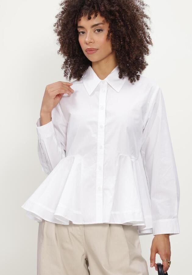 BOII STUDIOS Dames Blouses Stib Shirt Wit - Foto 4