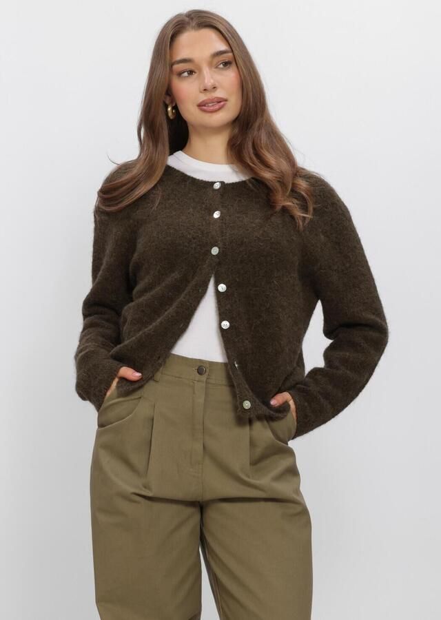 BOII STUDIOS Dames Truien & Vesten Flora Cardigan Knit Donkergroen