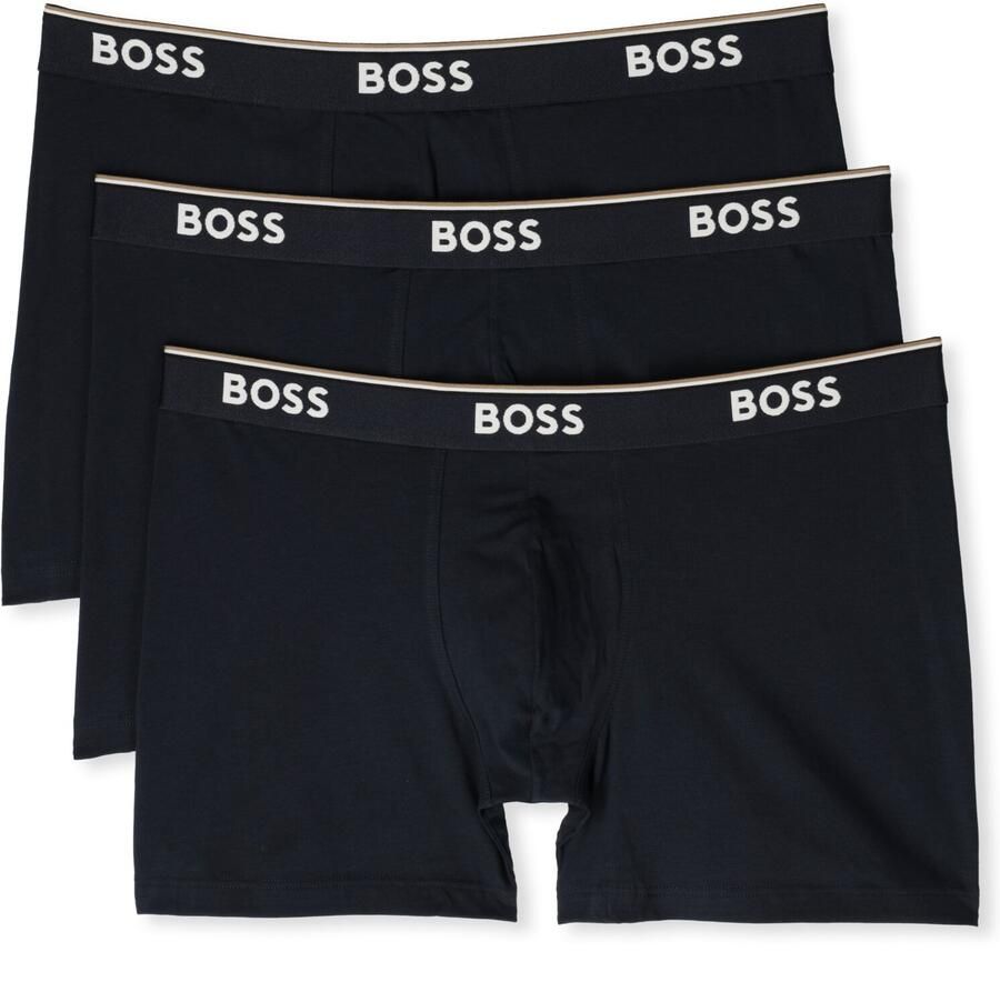 BOSS Lange boxershort BRIEF 3 PACK met in kleur bijpassende weefband (3 stuks)