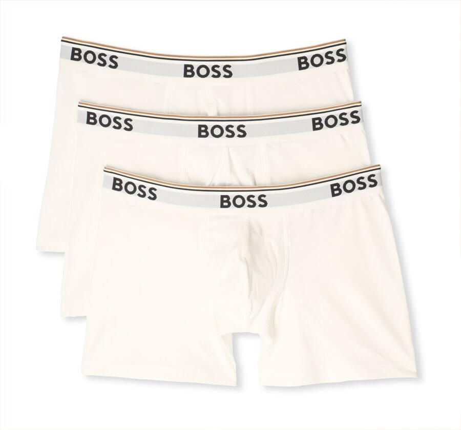 BOSS Lange boxershort BRIEF 3 PACK met in kleur bijpassende weefband (3 stuks) - Foto 2