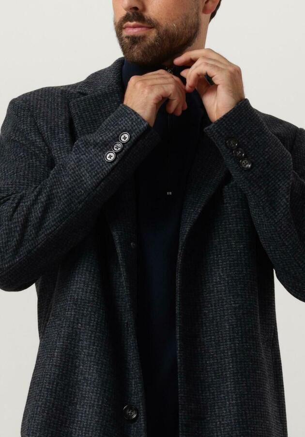 Boss Black Gewatteerde Herenjas in Donkerblauw Blue Heren - Foto 2