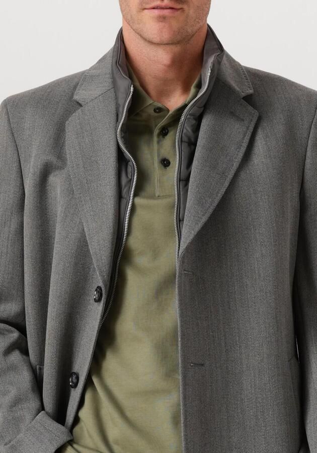 BOSS BLACK Heren Jassen Hyde-bib-254 Grijs