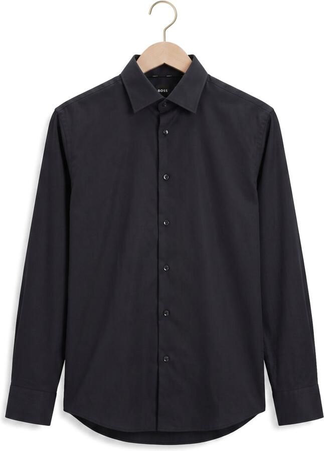 Boss Slim fit zakelijk overhemd van fijn twill met stretch - Foto 2