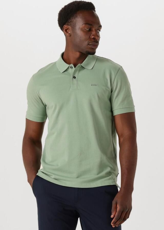Boss Slim fit poloshirt met labelstitching model 'PALLAS' - Foto 4