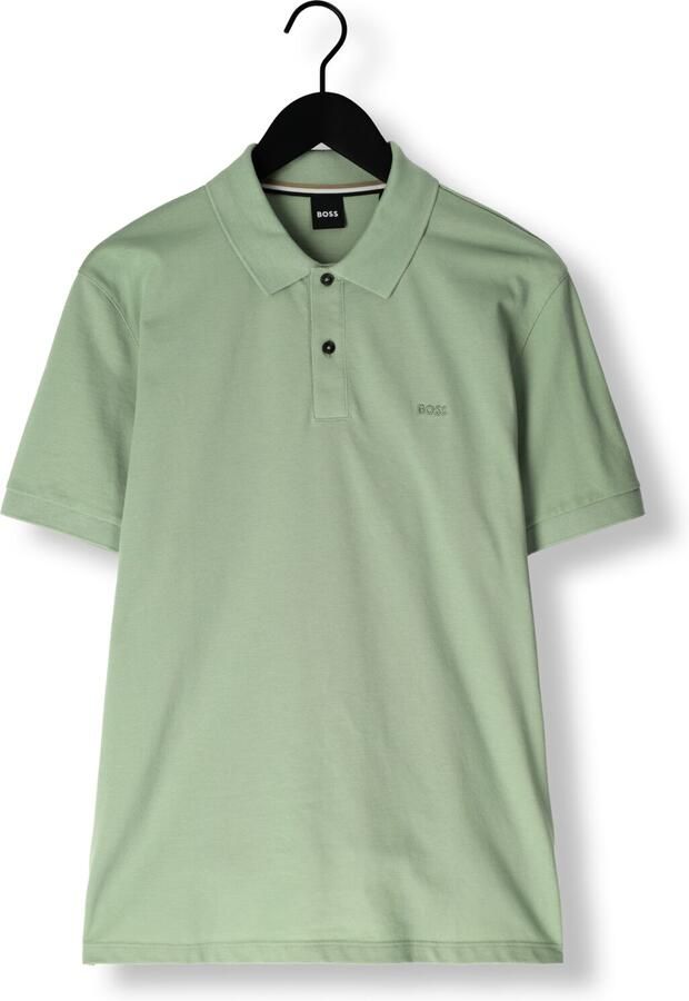 Boss Slim fit poloshirt met labelstitching model 'PALLAS' - Foto 3