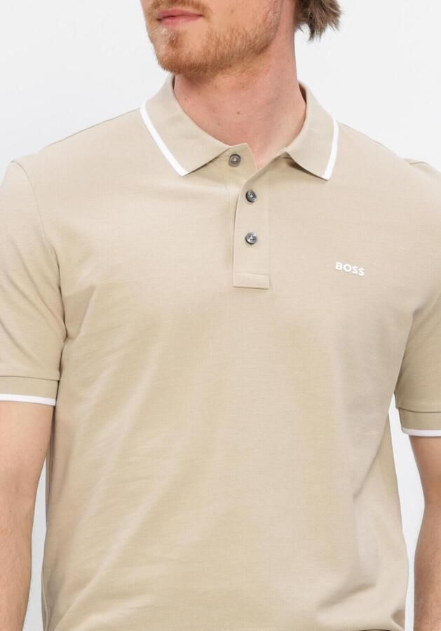 BOSS BLACK Heren Polo's & T-shirts Parlay 190 Beige - Foto 3