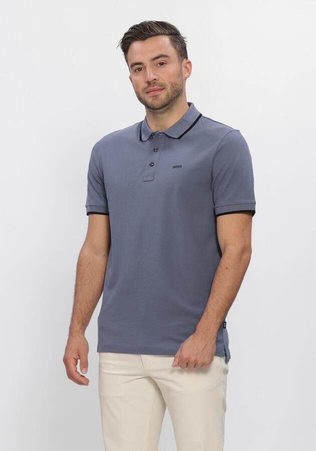 BOSS BLACK Heren Polo's & T-shirts Parlay 190 Blauw