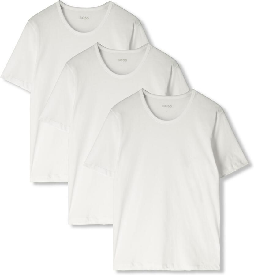 Hugo Boss 3-Pack Regular Fit Pure Cotton C-neck T-shirts White Wit Heren