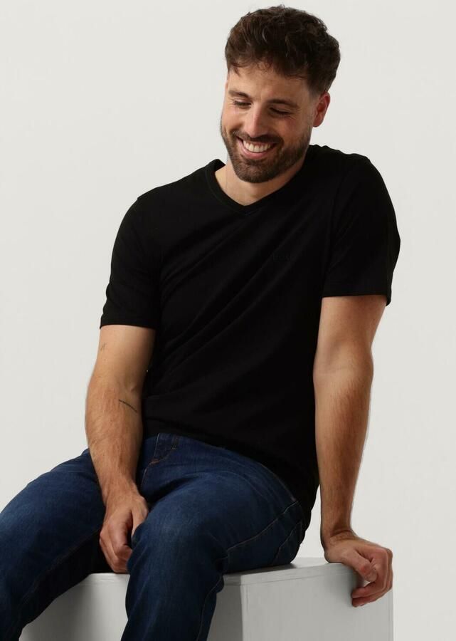 Boss Katoenen T-shirts 3-pack Regular Fit V-hals Logo Borduursel Black Heren - Foto 4