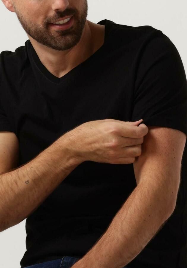 Boss Katoenen T-shirts 3-pack Regular Fit V-hals Logo Borduursel Black Heren - Foto 3