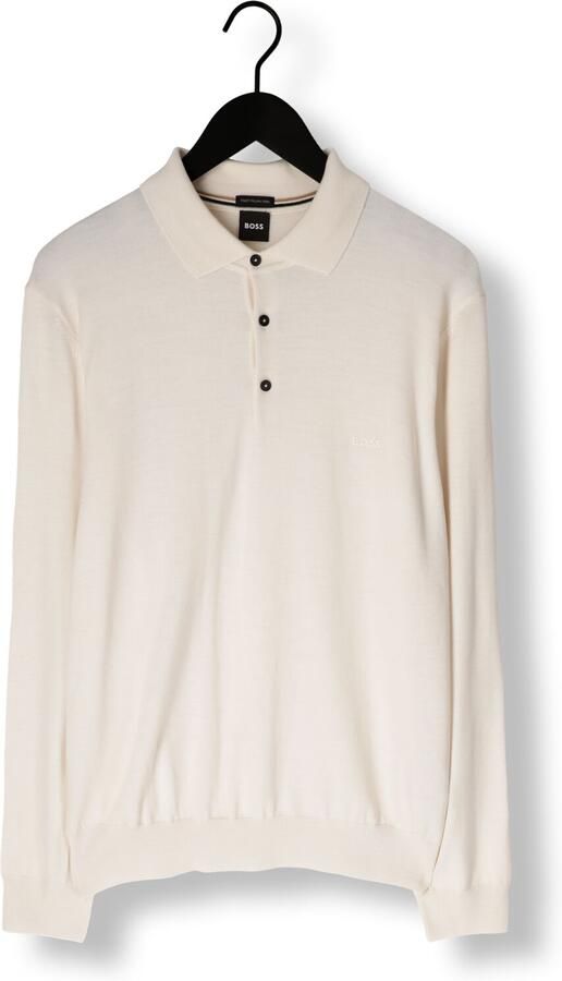 Hugo Boss Lange Mouw Witte Polo Trui van Maagdelijke Wol White Heren - Foto 3