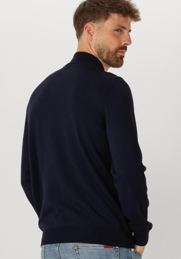 Hugo Boss Blauwe V-hals trui met exclusieve details Blue Heren