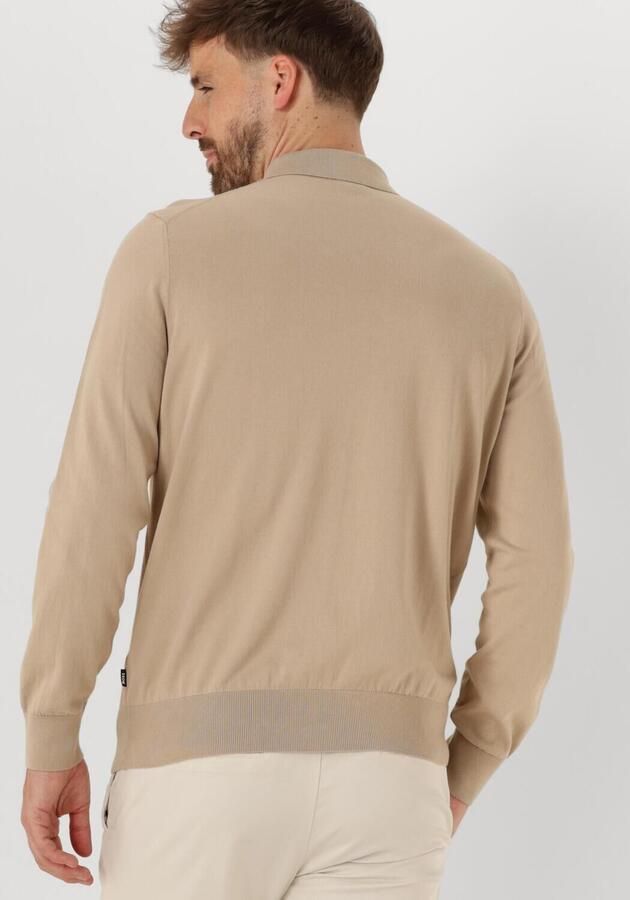Boss Black Beige Stijlvolle Herentrui Gemello-p Beige Heren