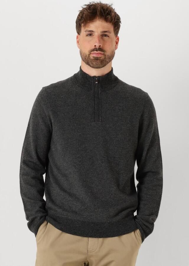 Boss Regular fit schipperstrui van een mix van scheerwol en katoen model 'HETTORE' - Foto 4