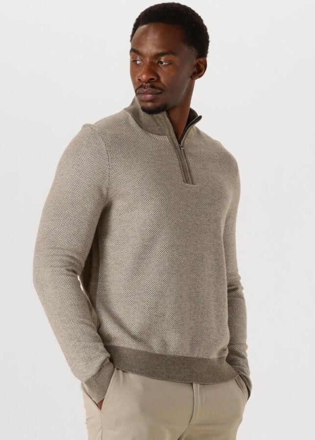 Boss Regular fit schipperstrui van een mix van scheerwol en katoen model 'HETTORE' - Foto 4