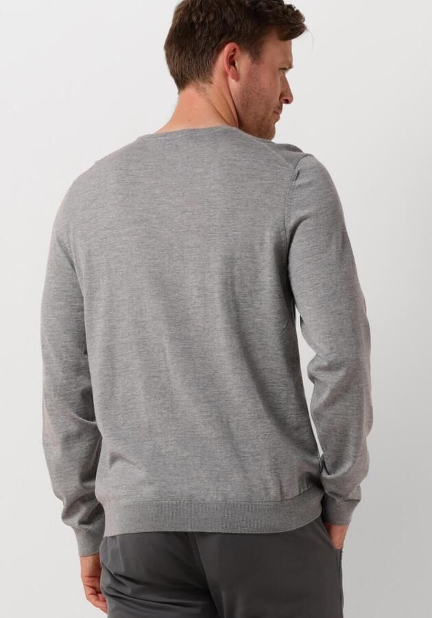 Hugo Boss Elastische Wollen Pullover Slim-Fit Modern Gray Heren