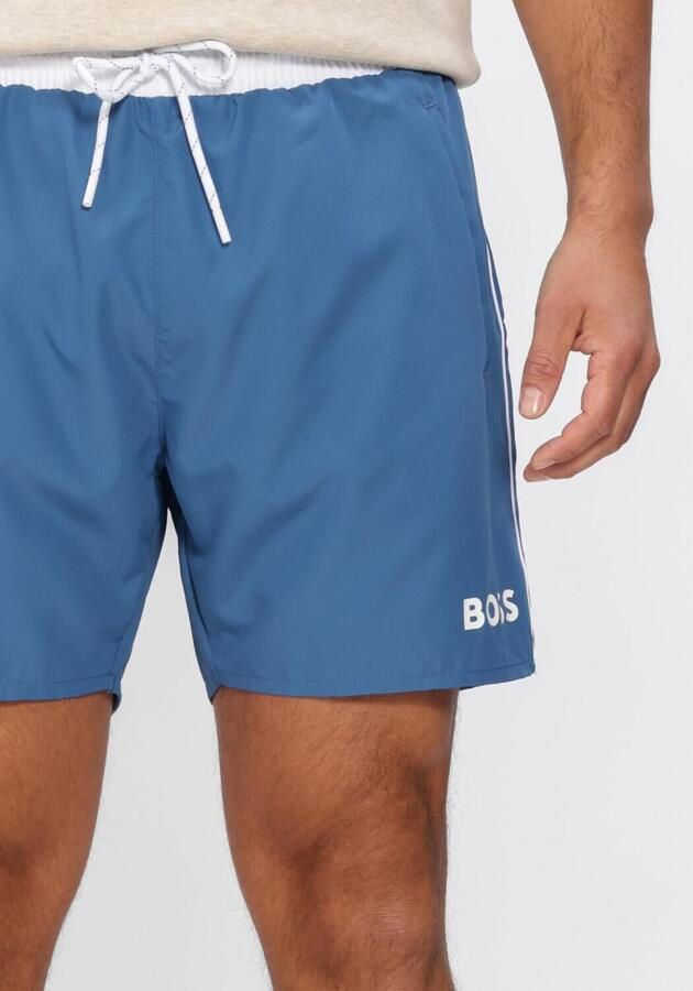 BOSS BLACK Heren Zwembroeken Starfish Blauw - Foto 4