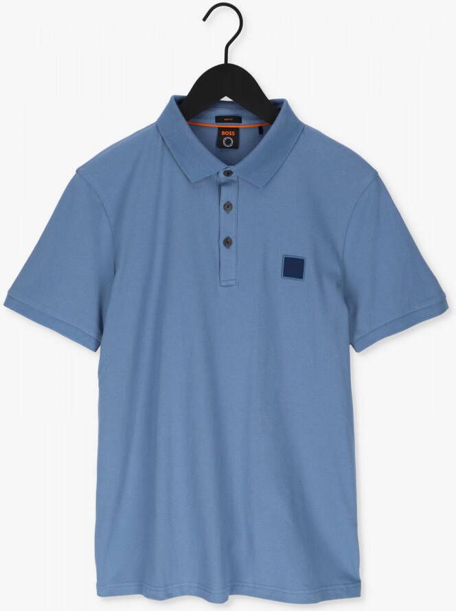 Boss Orange Slim fit poloshirt met labelpatch model 'Passenger'