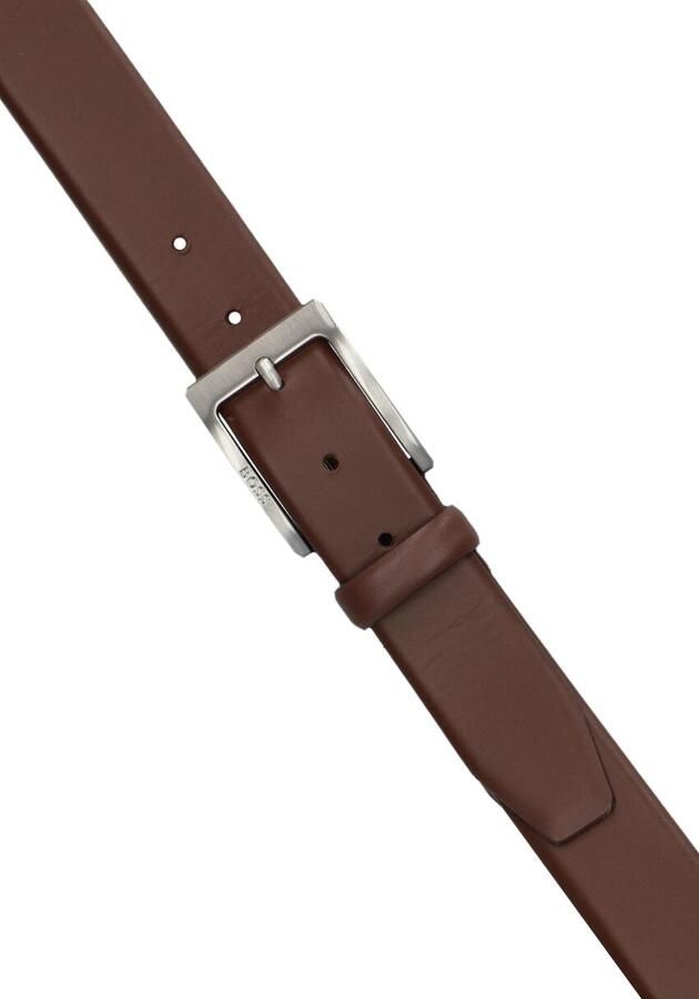 Hugo Boss Tijdloze Italiaanse Leren Riem met Logo-gegraveerde Gesp Black Heren - Foto 2