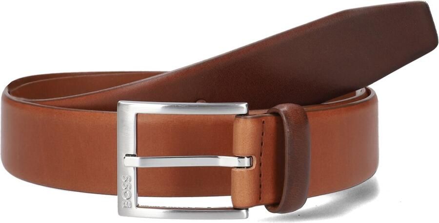 Boss Leren riem met vierkante sluiting en gegraveerd logo - Foto 2