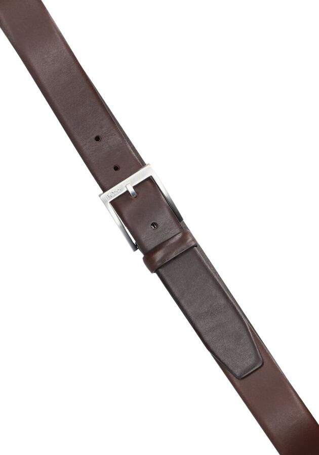 Boss Leren riem met vierkante sluiting en gegraveerd logo - Foto 1