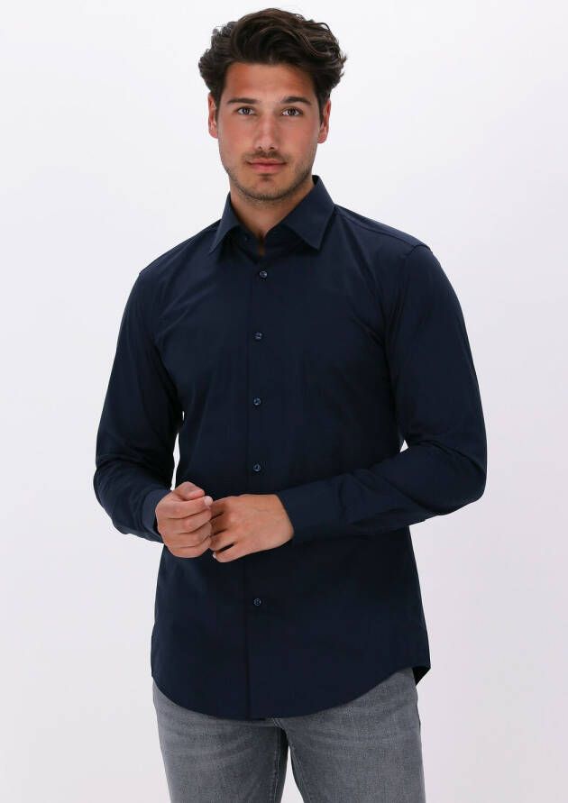 Hugo Boss Heren Zwart Overhemdjurk Slim Fit Donkerblauw Blue Heren