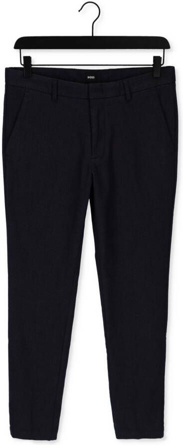 Hugo Boss Chino slim fit in twill muline elasticizzato uomo Boss Kaito1 50478576 Dark Blue Blauw Heren