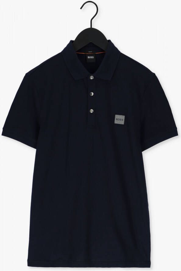 BOSS Casual fijngebreide polo Passenger dark blue