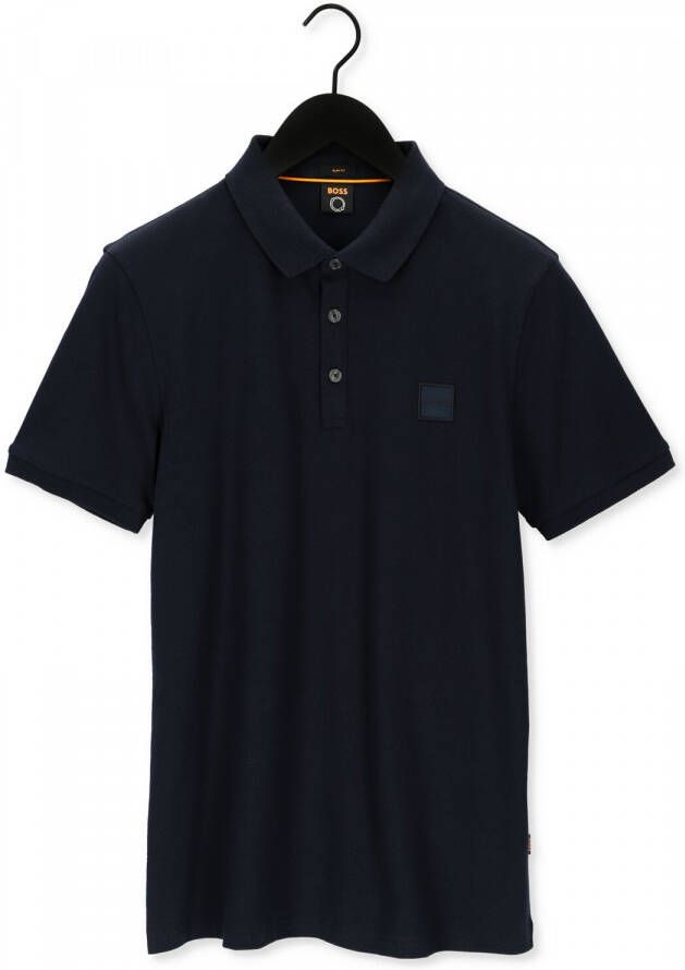 Boss Orange Slim fit poloshirt met labelpatch model 'Passenger'