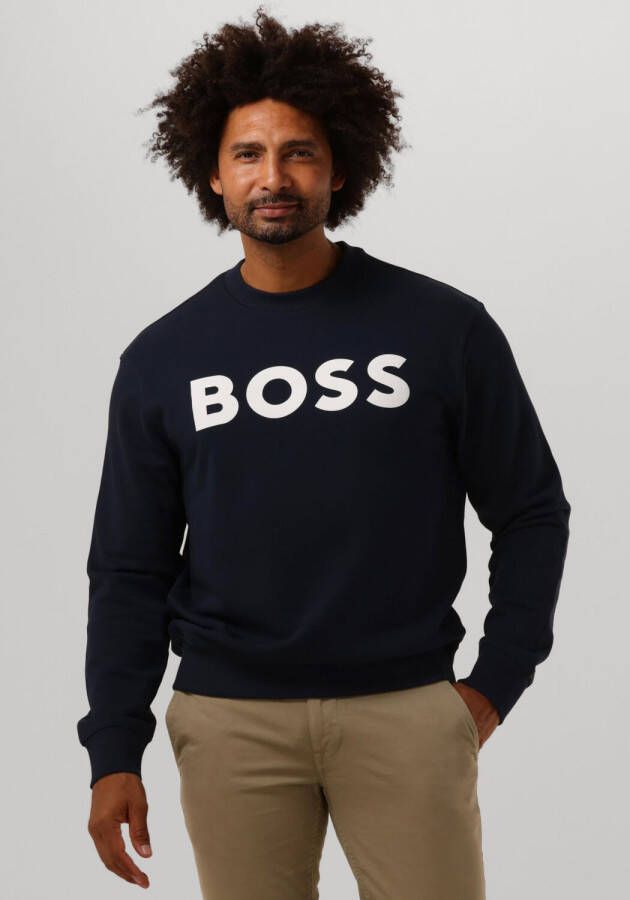 Hugo Boss Blauwe effen sweatshirt voor heren Blue Heren