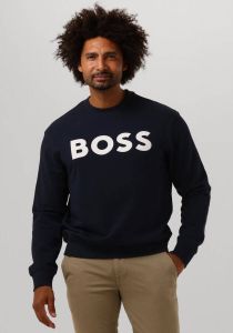 Boss Heren Katoenen Blauwe Logo Sweatshirt Blauw Heren