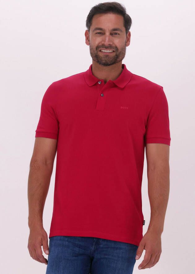 Hugo Boss Katoenen Polo Shirt Red Heren