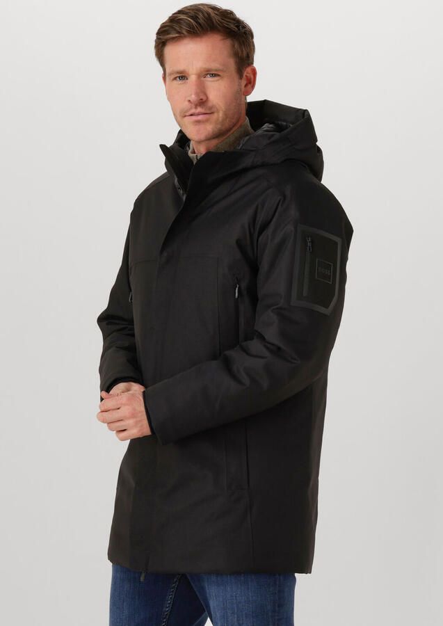 BOSS Green Regular fit parka van waterdicht materiaal model 'HEXATECH' - Foto 4
